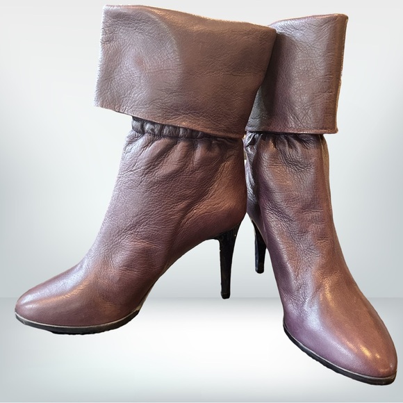 Cloe Mirto Deer Dark Purple Ankle Boots NI B 38 1/2 - Picture 3 of 10